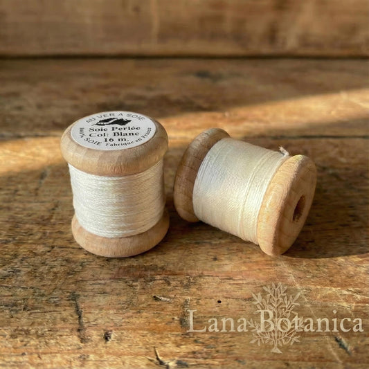 Soie Perlée broderitråd 100% silke enkeltfarger