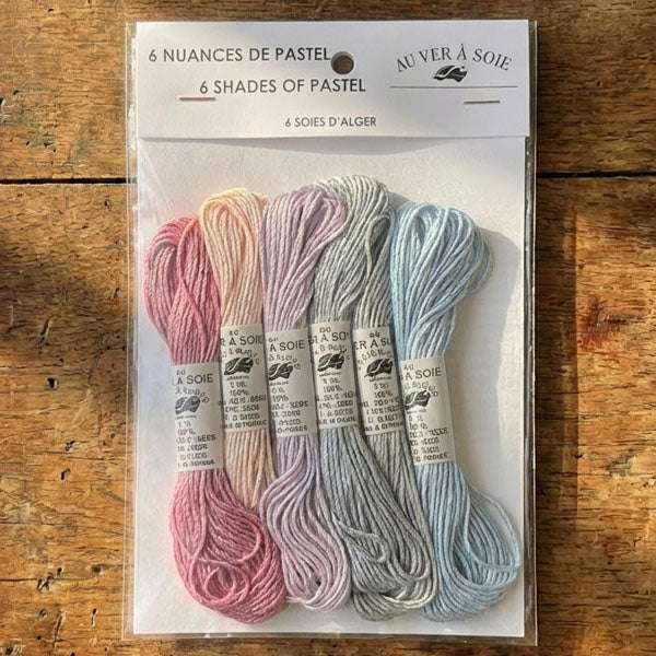 Soie d´Alger broderitråd 100% silke Sett (6 stk)