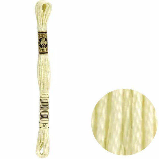 DMC Mouliné broderitråd • Gule nyanser