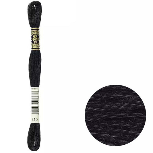 DMC Mouliné broderitråd • Sorte nyanser