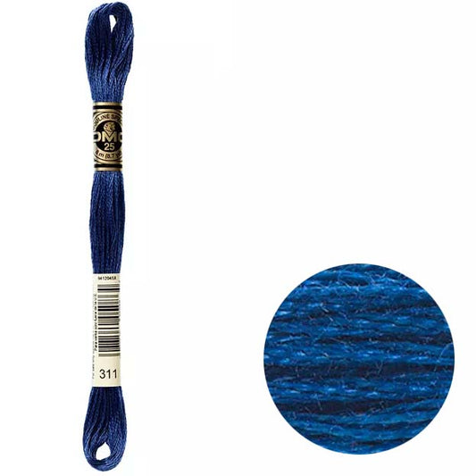 DMC Mouliné broderitråd • Blå nyanser