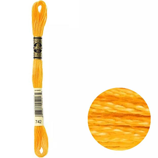 DMC Mouliné broderitråd • Oransje nyanser
