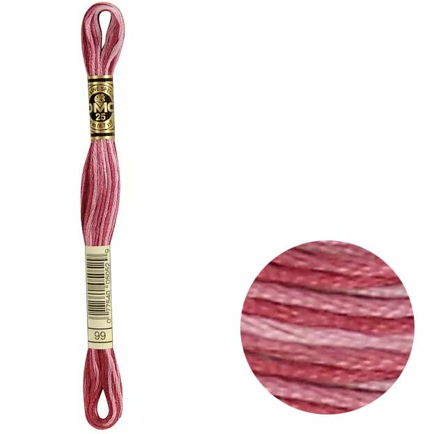 DMC Mouliné broderitråd • Røde nyanser