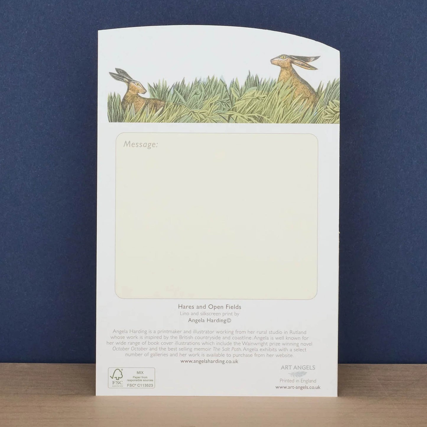 Hares and Open Fields (3D-kort m. konvolutt)