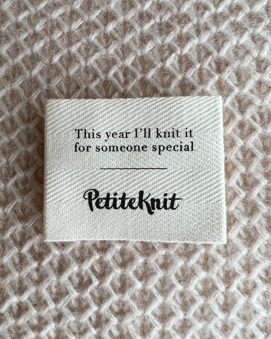 PetiteKnit Merkelapp "This year I´ll knit it for someone special"
