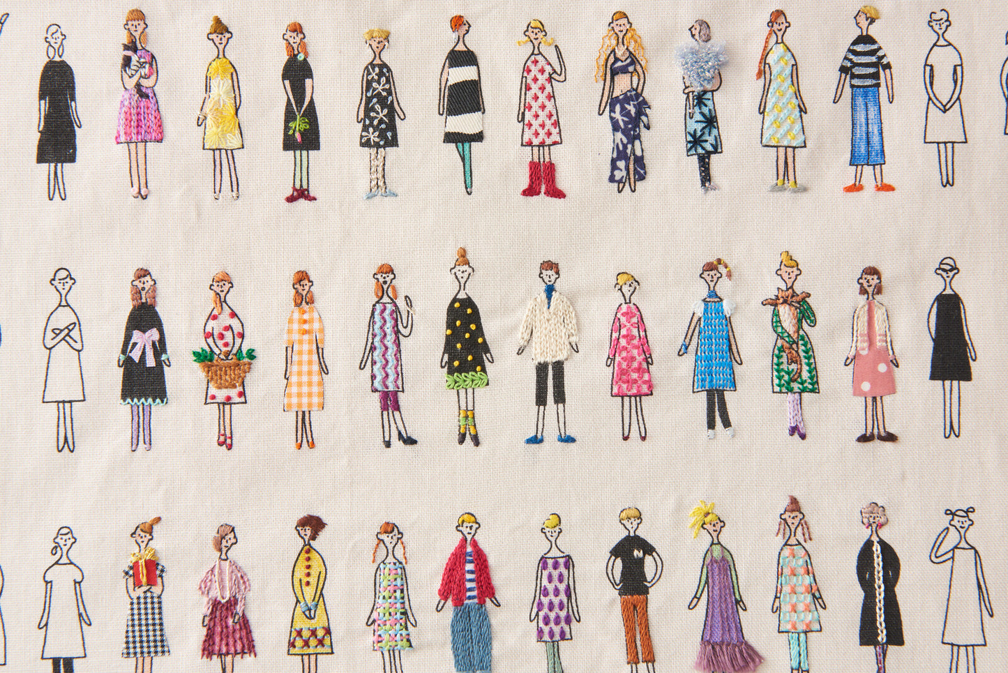 100 Ladies brodérstoff med trykk