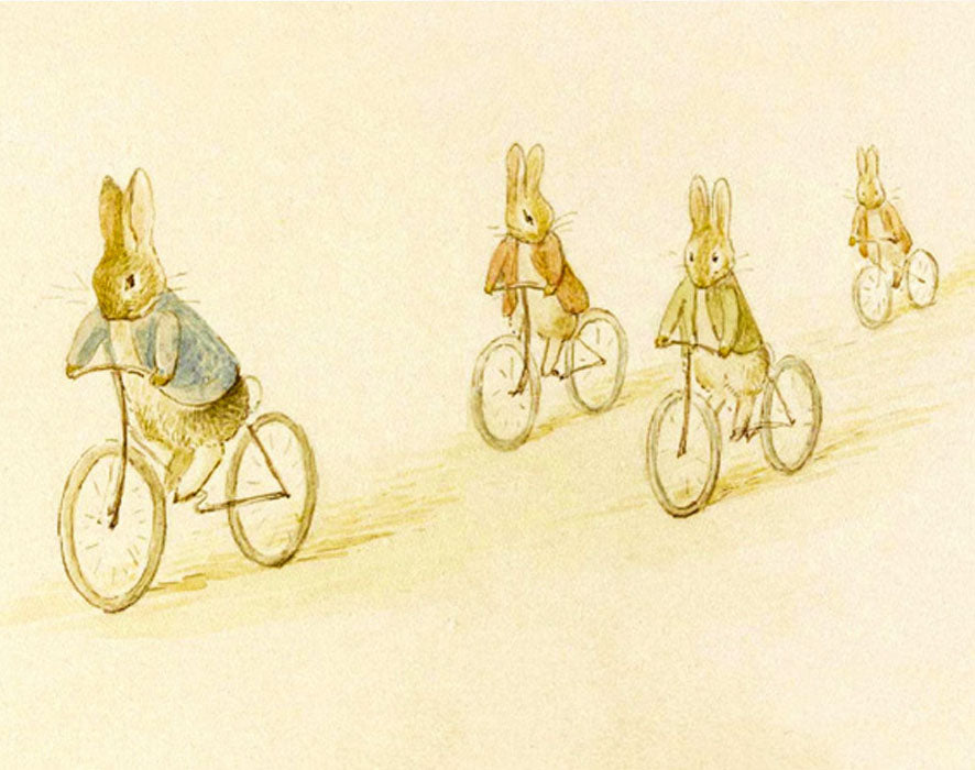 Harepus på sykkel (m. konvolutt)