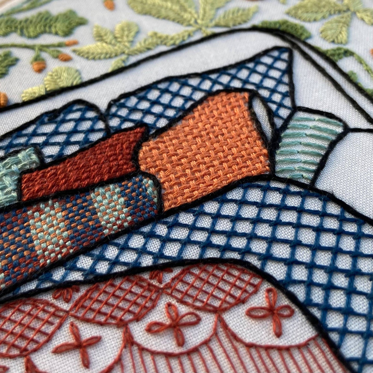 Cream Tea and Lace - Koselig soverom (broderisett)