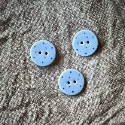 Knapper i keramikk Runde med prikker 12 mm
