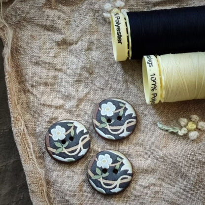 Knapper i keramikk William Morris 18 mm