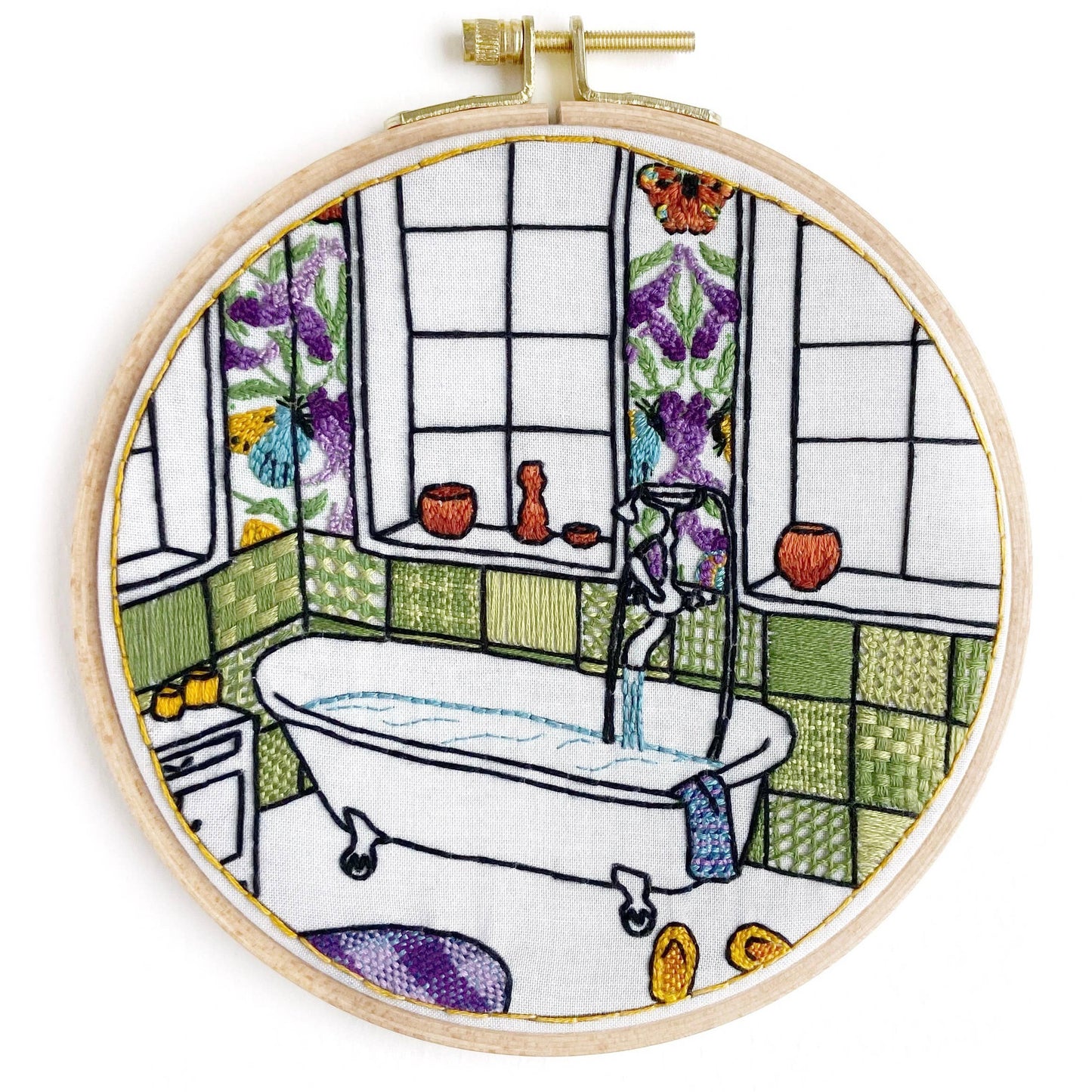 Cream Tea and Lace - Baderom (broderisett)