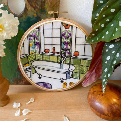 Cream Tea and Lace - Baderom (broderisett)
