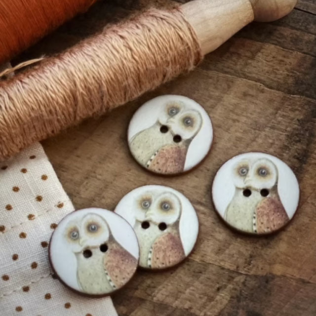 Knapper i keramikk Fugler 22 mm