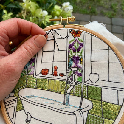 Cream Tea and Lace - Baderom (broderisett)