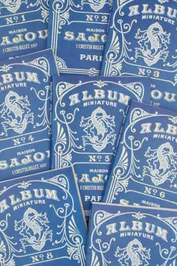 Maison Sajou broderimønstre blå serie