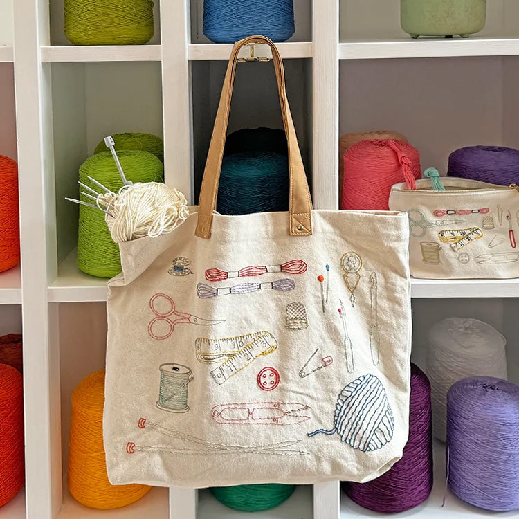 Broderisett: Stor prosjektveske