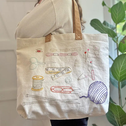 Broderisett: Stor prosjektveske