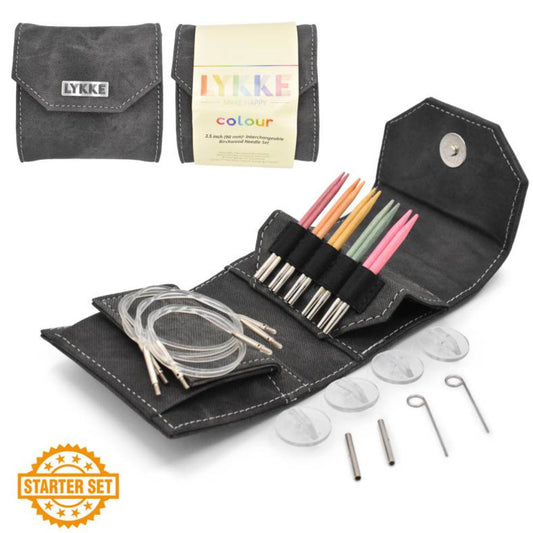 LYKKE Colour startsett korte pinner (9 cm)