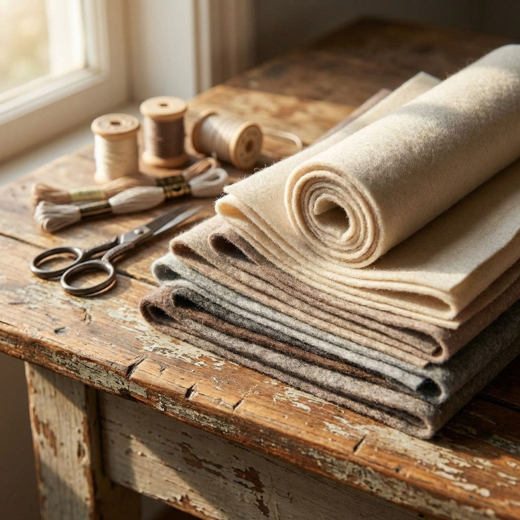 Corinne Lapierre Ullfilt enkeltfarger