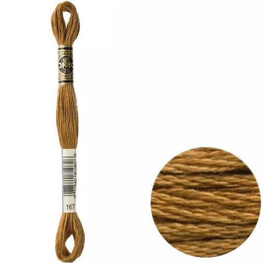 DMC Mouliné broderitråd • Brune nyanser