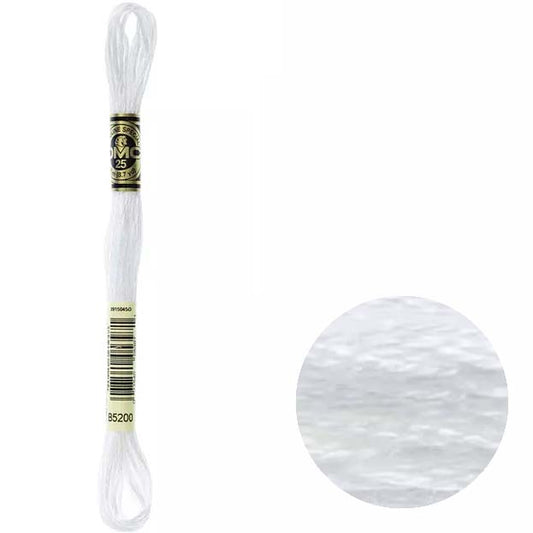 DMC Mouliné broderitråd • Hvite nyanser