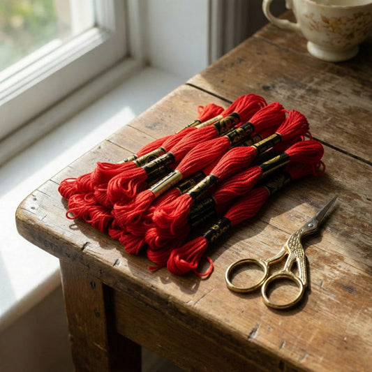 DMC Mouliné broderitråd • Røde nyanser