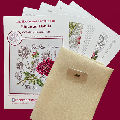 Dahlia Study (georgine) broderikit