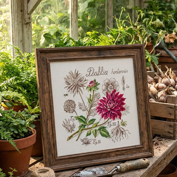 Dahlia Study (georgine) broderikit