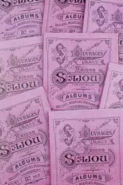 Maison Sajou broderimønstre rosa serie