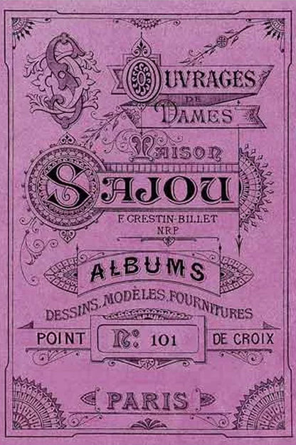 Maison Sajou broderimønstre rosa serie