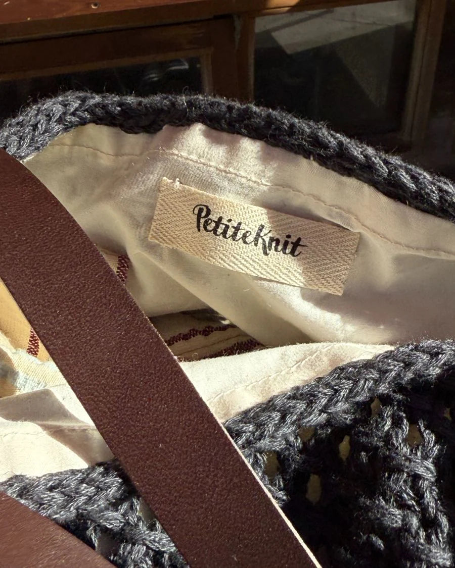 PetiteKnit Lærstropp 94 cm til French Market Bag