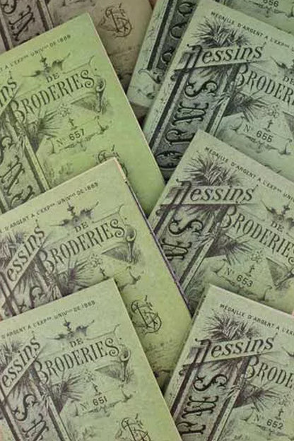 Maison Sajou broderimønstre grønn serie