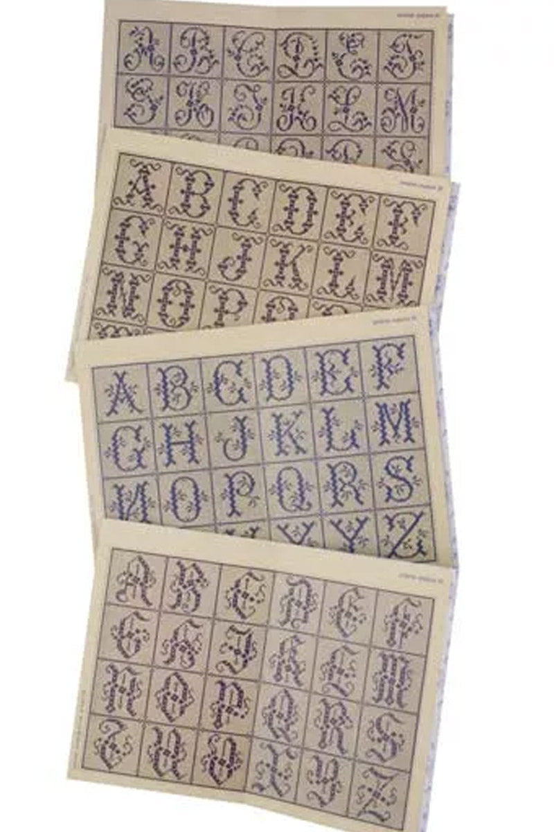 Maison Sajou broderimønstre grønn serie