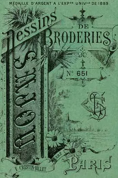 Maison Sajou broderimønstre grønn serie