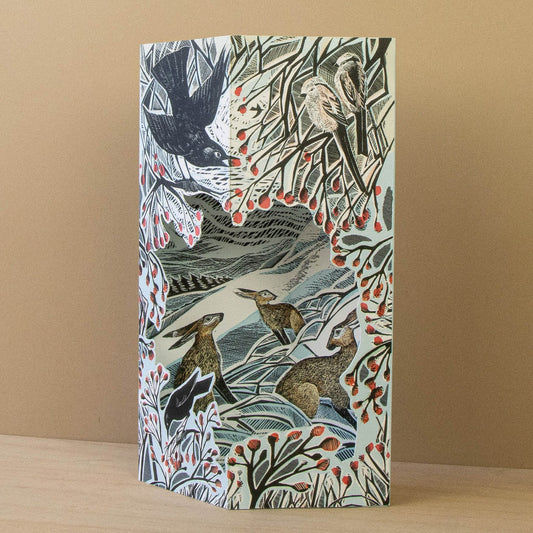 Hares in Conversation (3D-kort m. konvolutt)