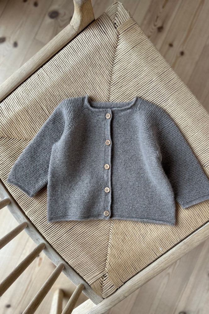 Lun Heddyjakke til baby i Lun Merino*