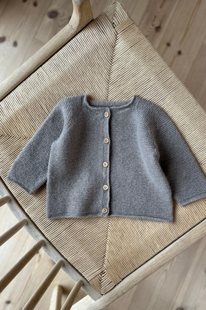 Lun Heddyjakke til baby i Lun Merino*
