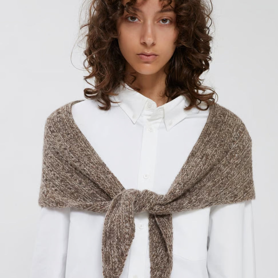 Heia struktursjal i Lamull og Alpaca Silk, eller Finull*