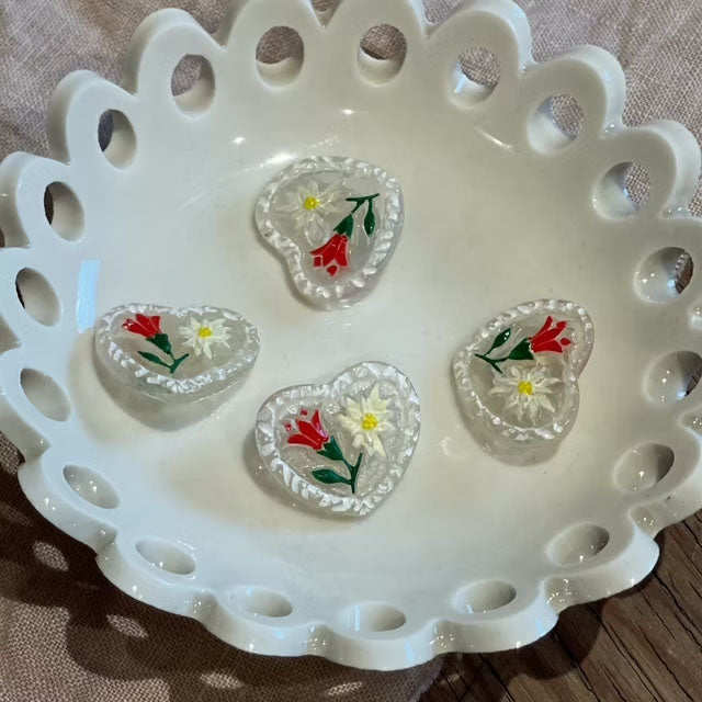 Retro hjerteknapper