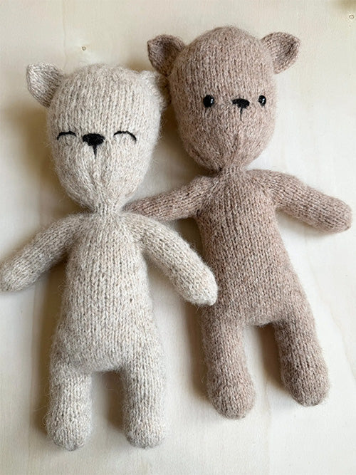 Aftenstrikk Julebjørn i Finull og Alpaca Silk*
