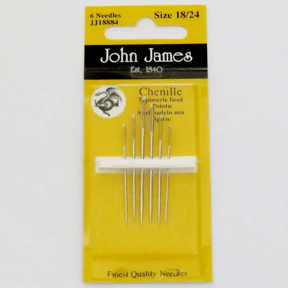 John James Chenille/Stramei broderinåler med spiss tupp