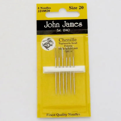 John James Chenille/Stramei broderinåler med spiss tupp