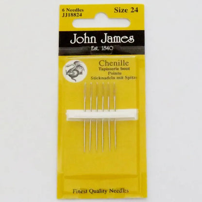John James Chenille/Stramei broderinåler med spiss tupp