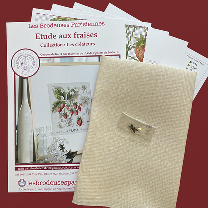 Fraise Study (jordbær) broderikit