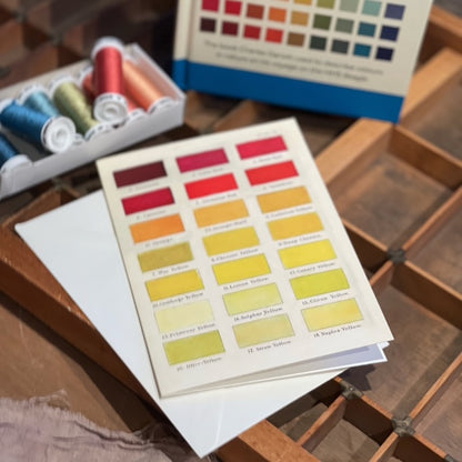 Vintage Colour Chart gul (m. konvolutt)
