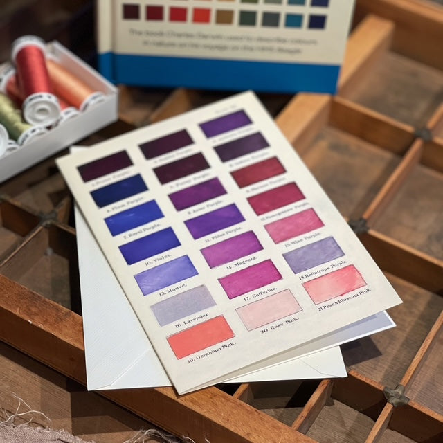 Vintage Colour Chart lilla (m. konvolutt)
