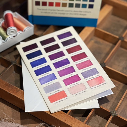 Vintage Colour Chart lilla (m. konvolutt)