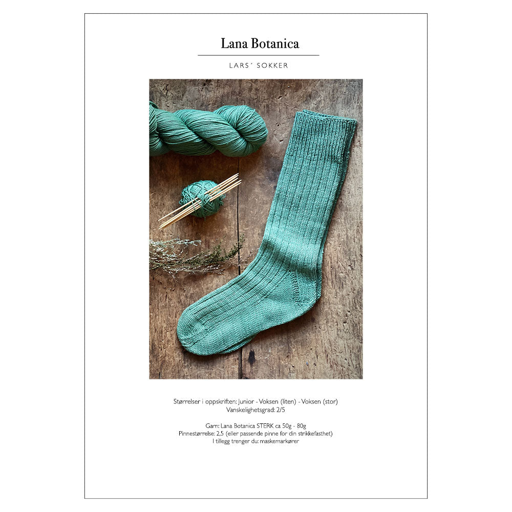 Lars´ sokker (digital strikkeoppskrift)