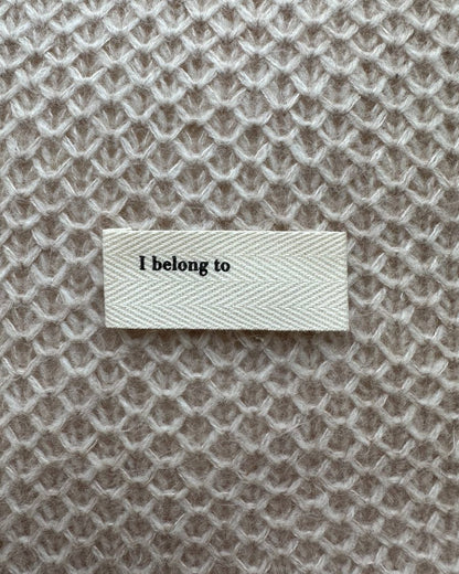 PetiteKnit Merkelapp "I belong to.."