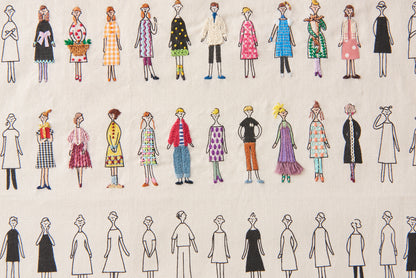 100 Ladies brodérstoff med trykk